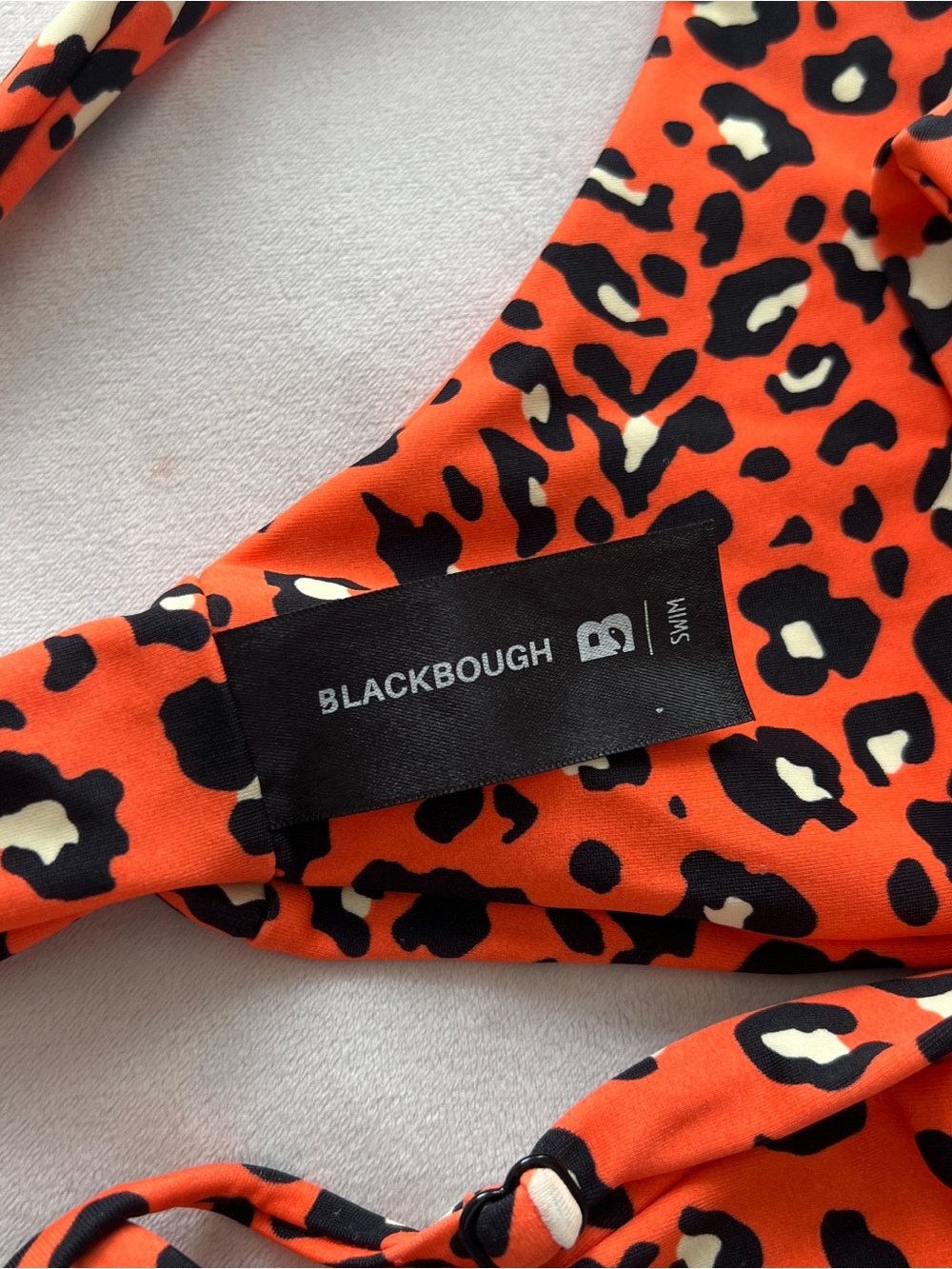 Blackbough Orange Leopard Print Bikini Top - Picture 3 of 4